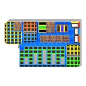 Kev Lom Zem Trampoline Chaw nrog ua npuas ncauj